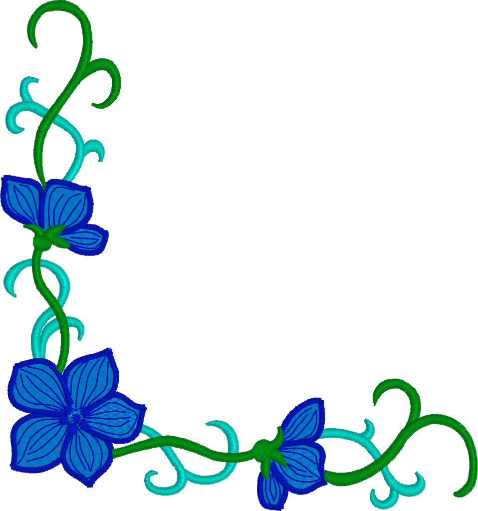 Blue Flowers on Vine