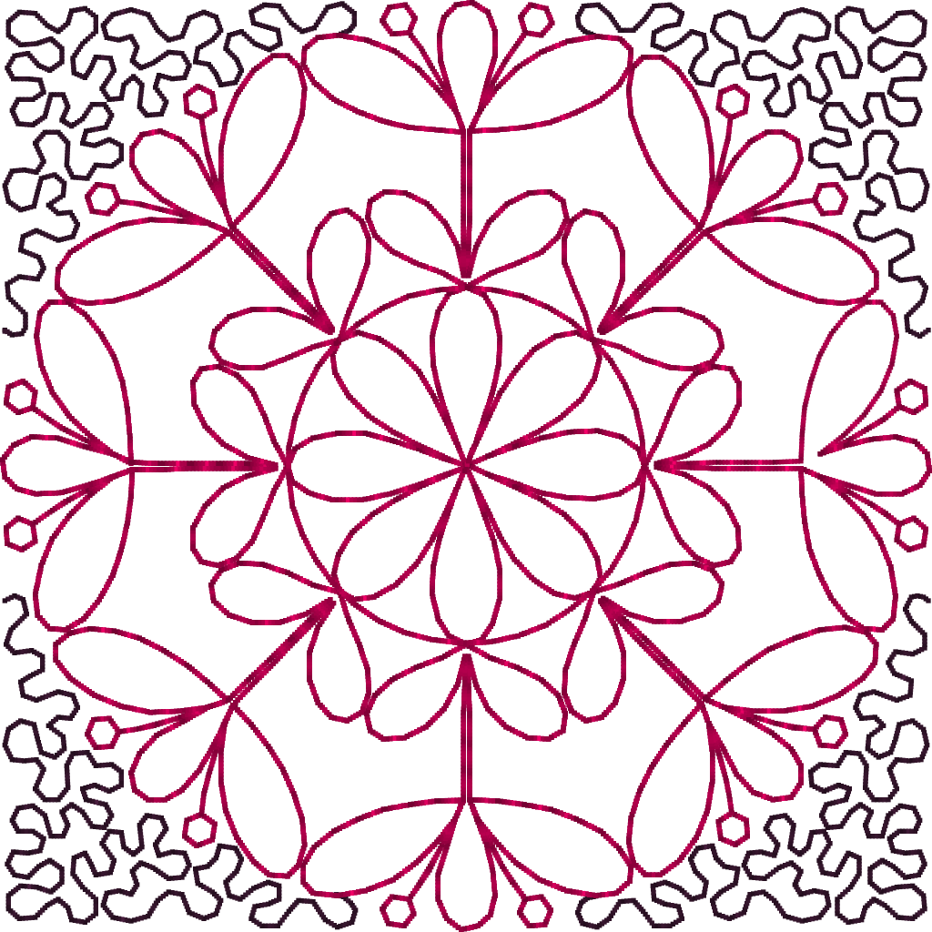 Small Square Floral Quilt Design