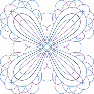 Square Quilt Flower - Tripple Stitch