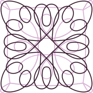 Square Quilt Flower - Chain Stitch