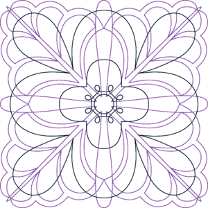 Floral Quilting - Tripple Stitch