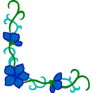 Blue Flowers on Vine
