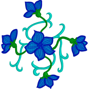 Blue Flowers on Vine