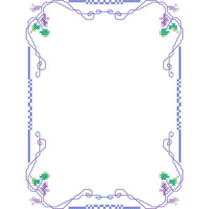 Crosses Floral Frame