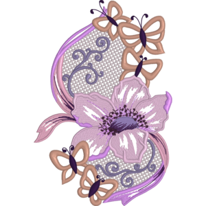 Flowers and Butterfly Design 