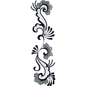 Black and White Floral Silhouette