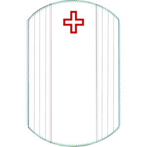 Small Bag with Red Cross Outline
